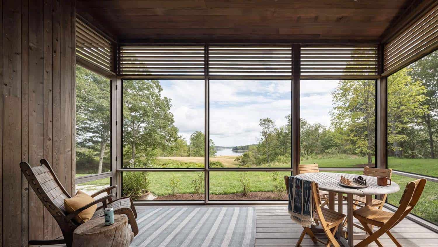 modern coastal style screened porch