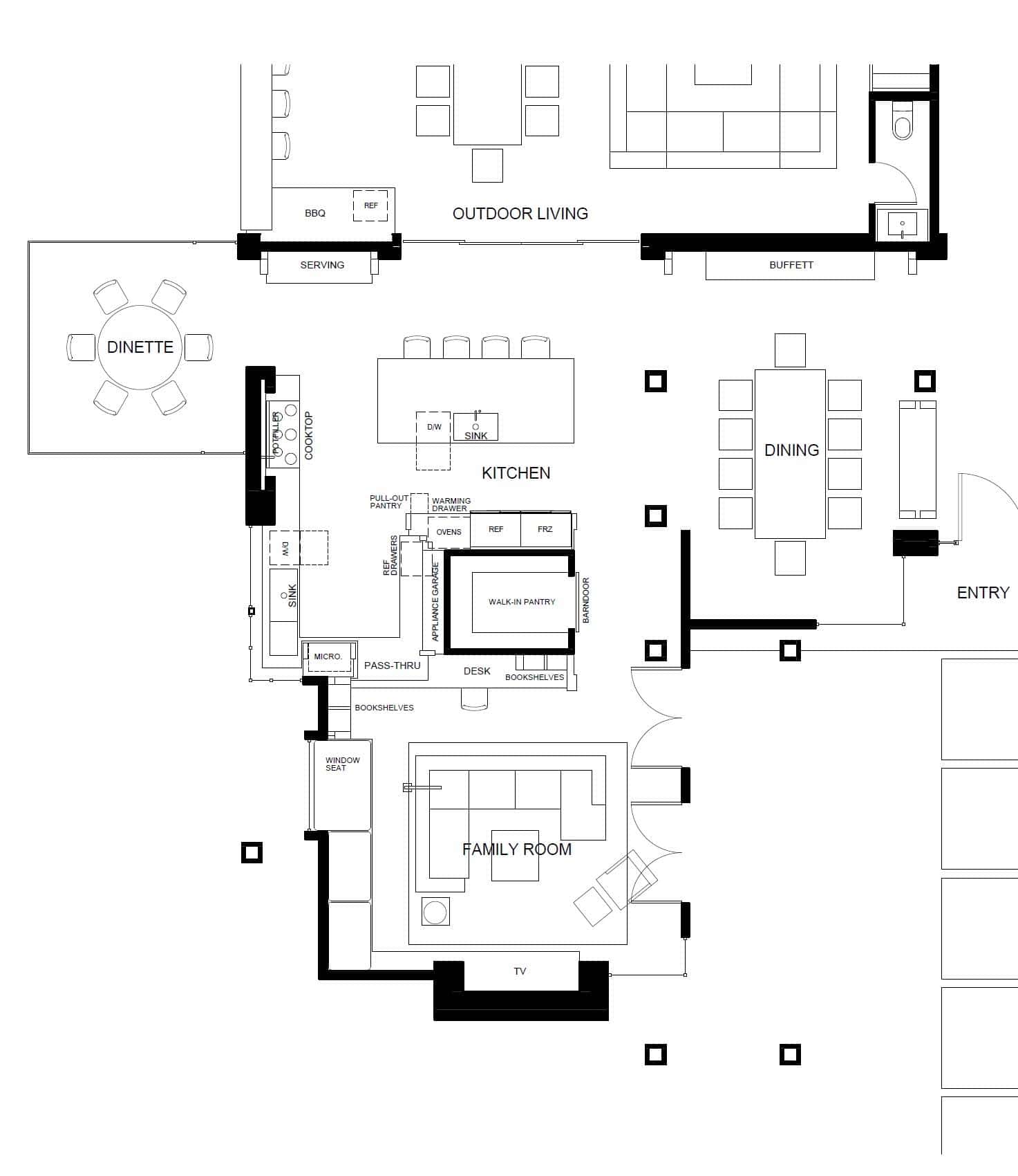 modern hilltop house plan diagram