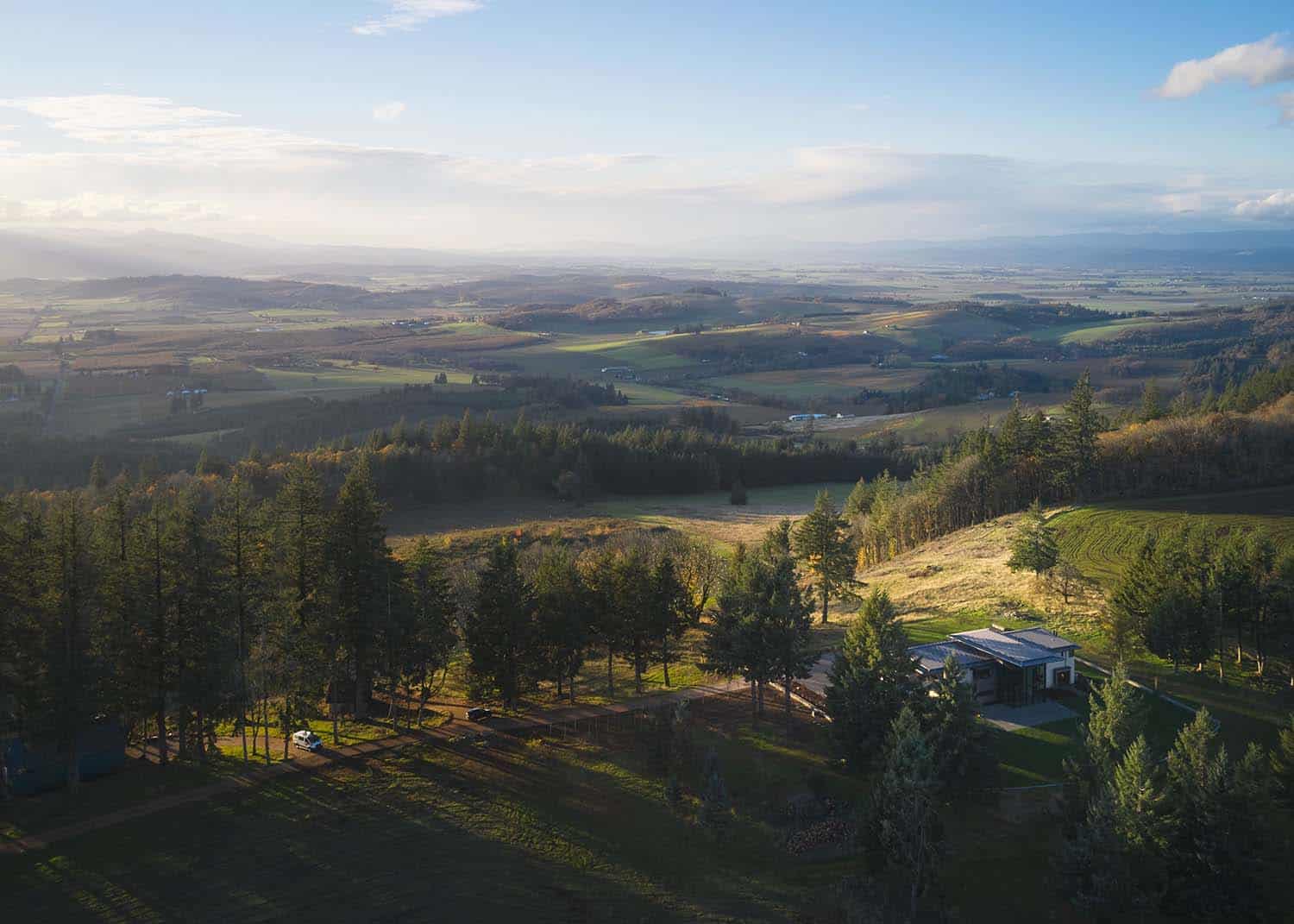 Oregon wine country landscape view