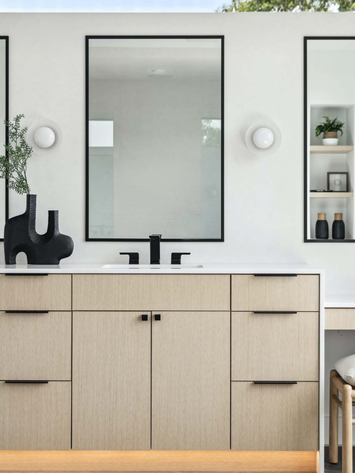 modern bathroom with a vanity