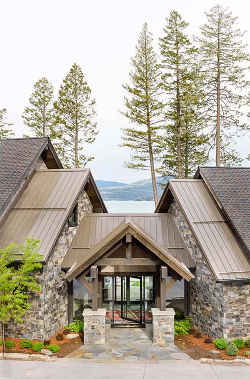 modern-rustic lake house exterior