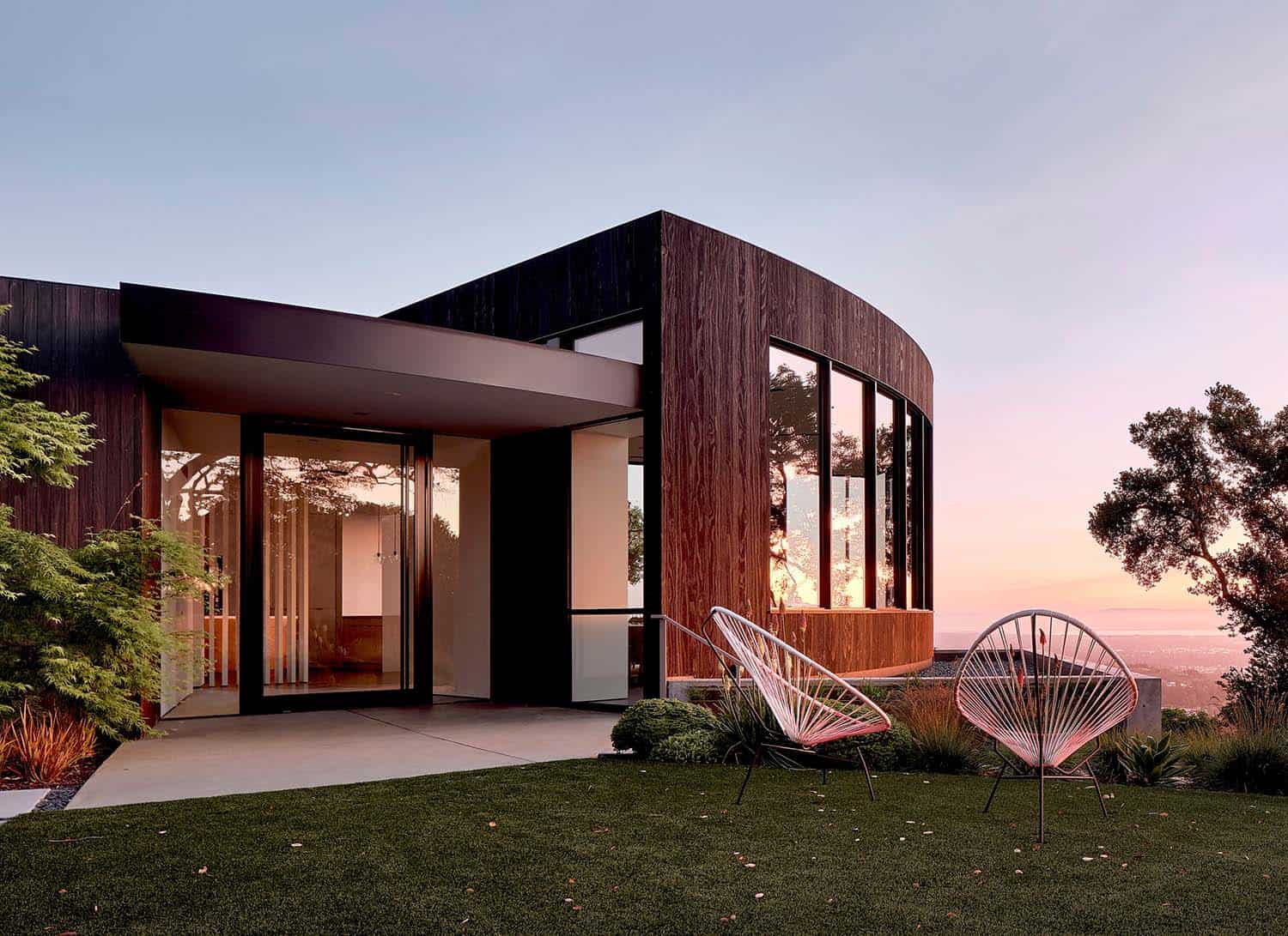 modern circular house exterior