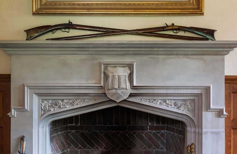 tudor style bedroom fireplace 