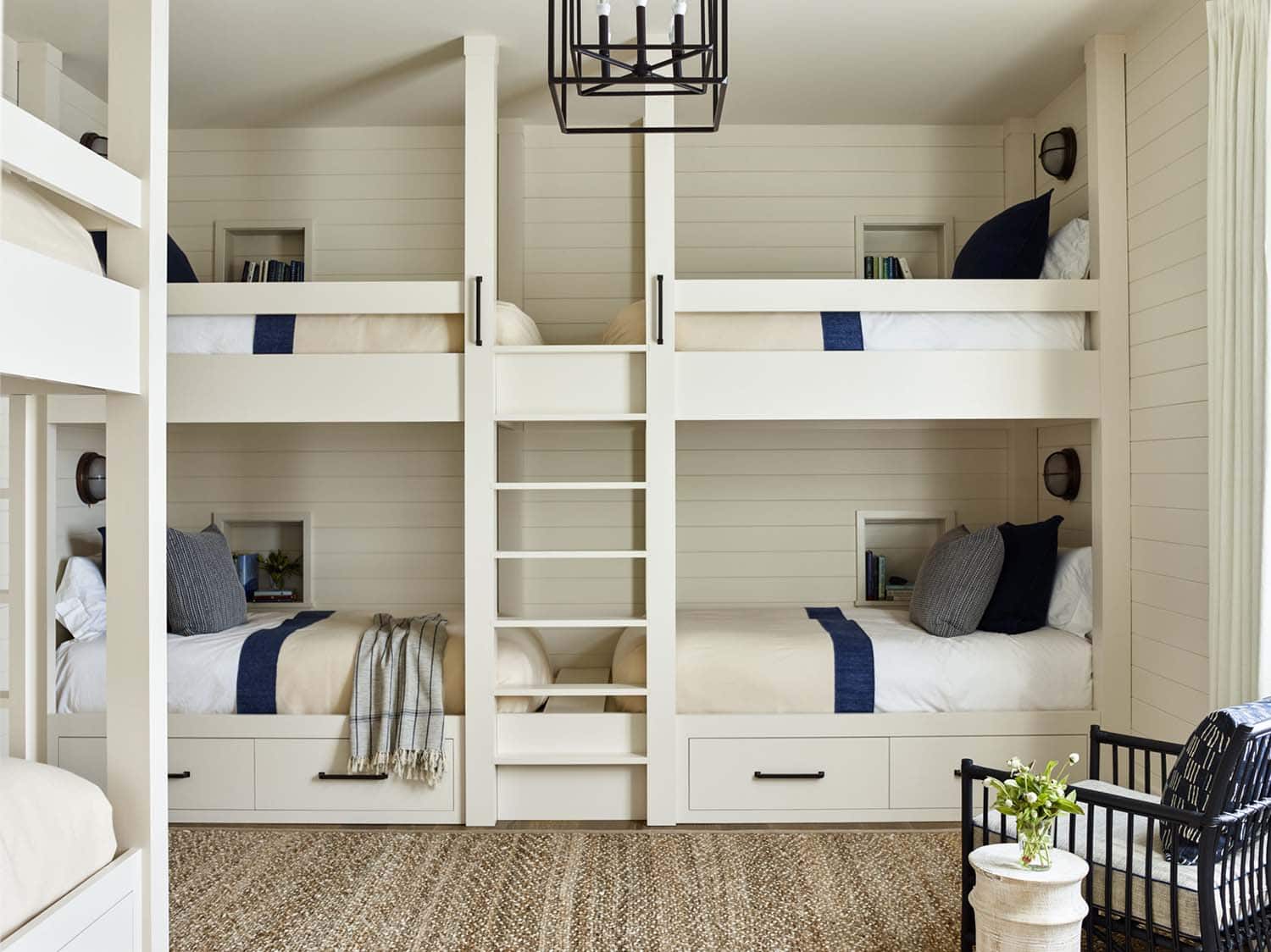 contemporary coastal style bunk bedroom