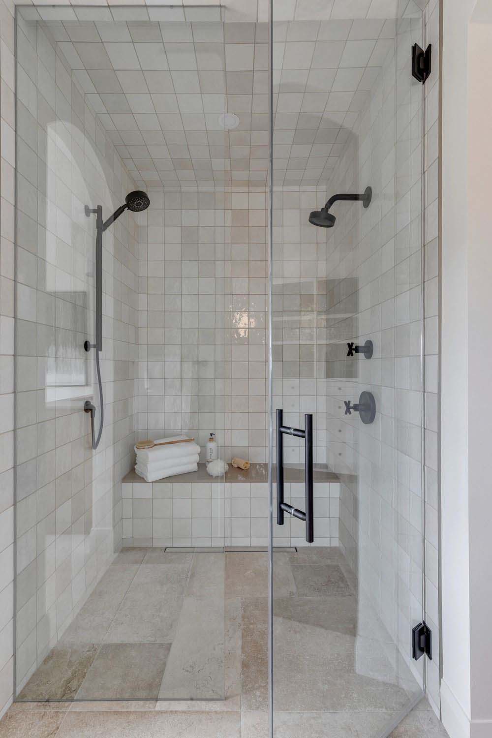 contemporary bathroom shower