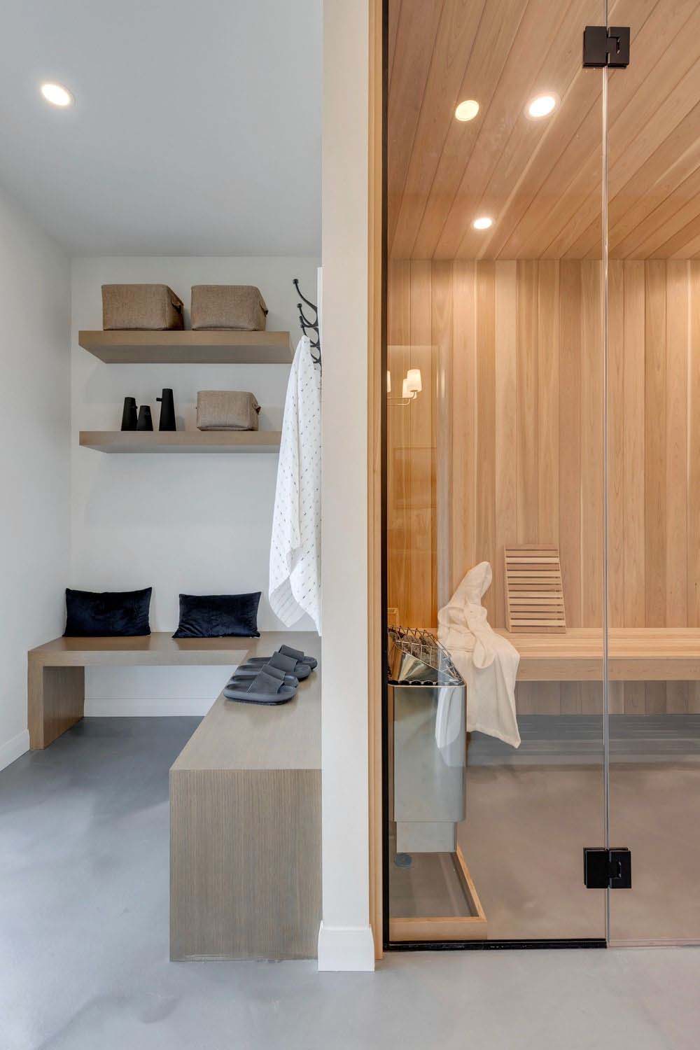 contemporary sauna