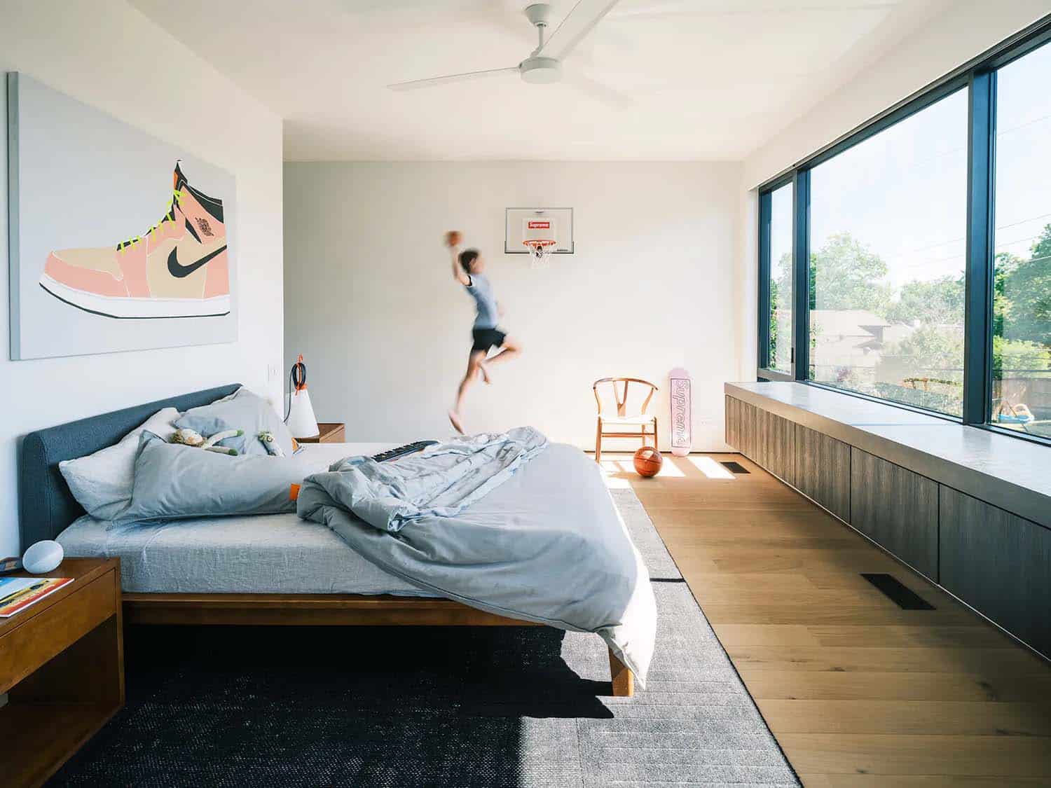 mid-century modern kids bedroom