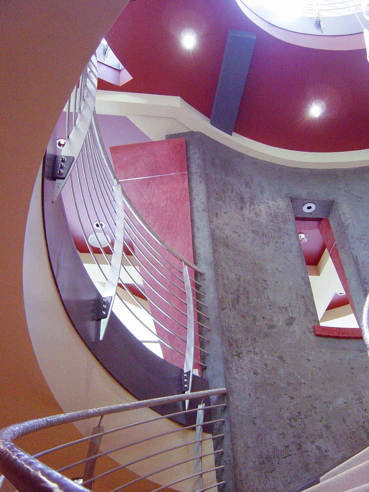 modern curved staircase detail