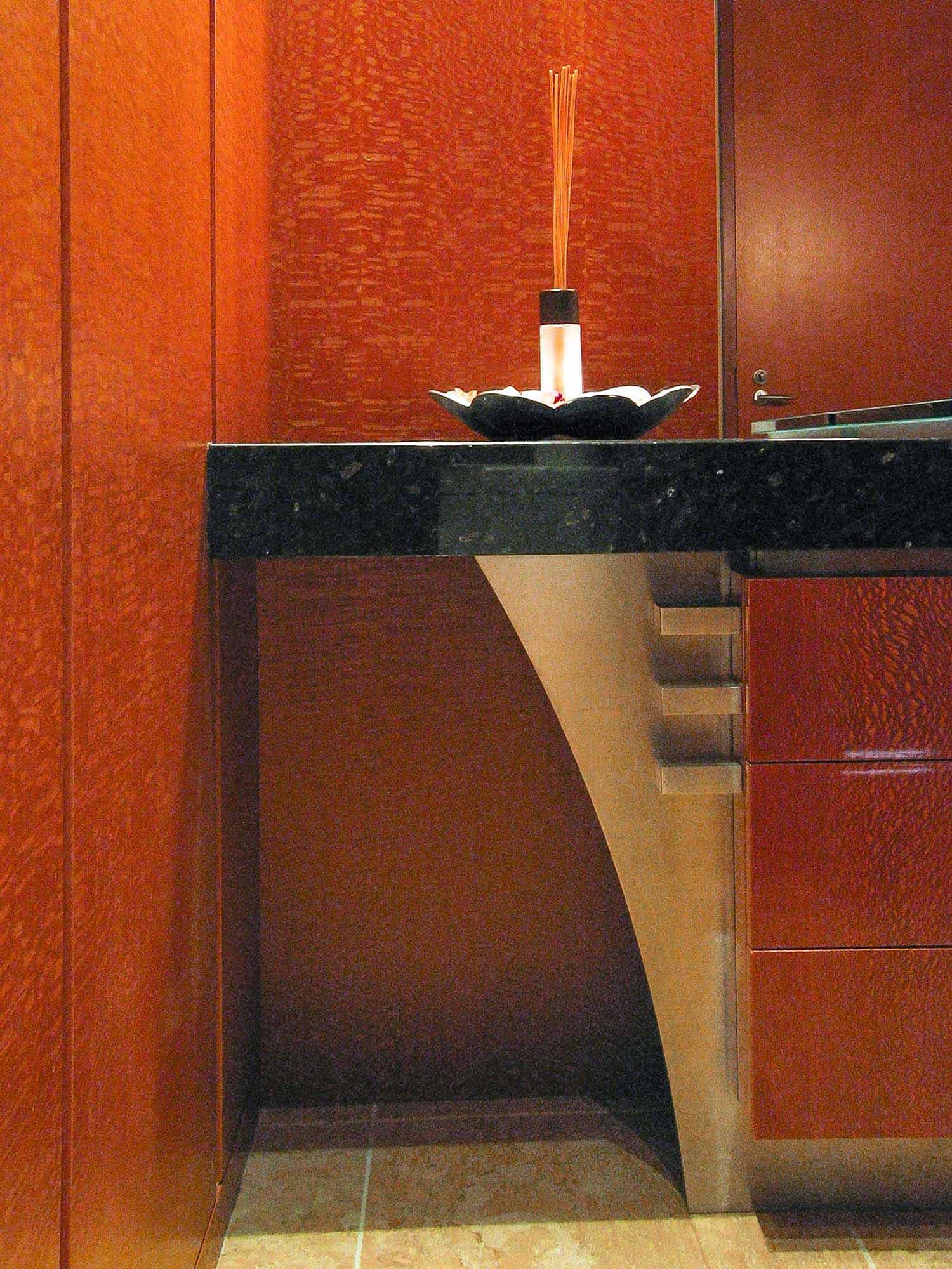 modern bathroom vanity detail