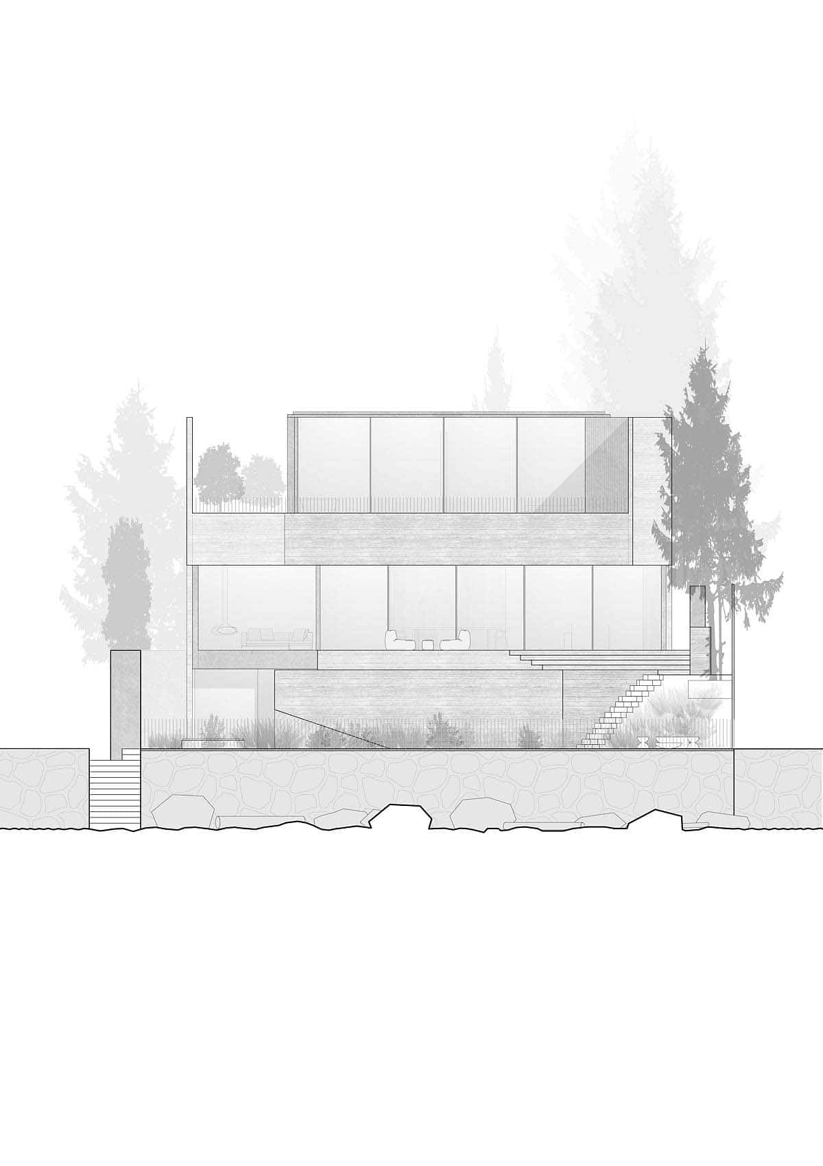 modern home elevation plan
