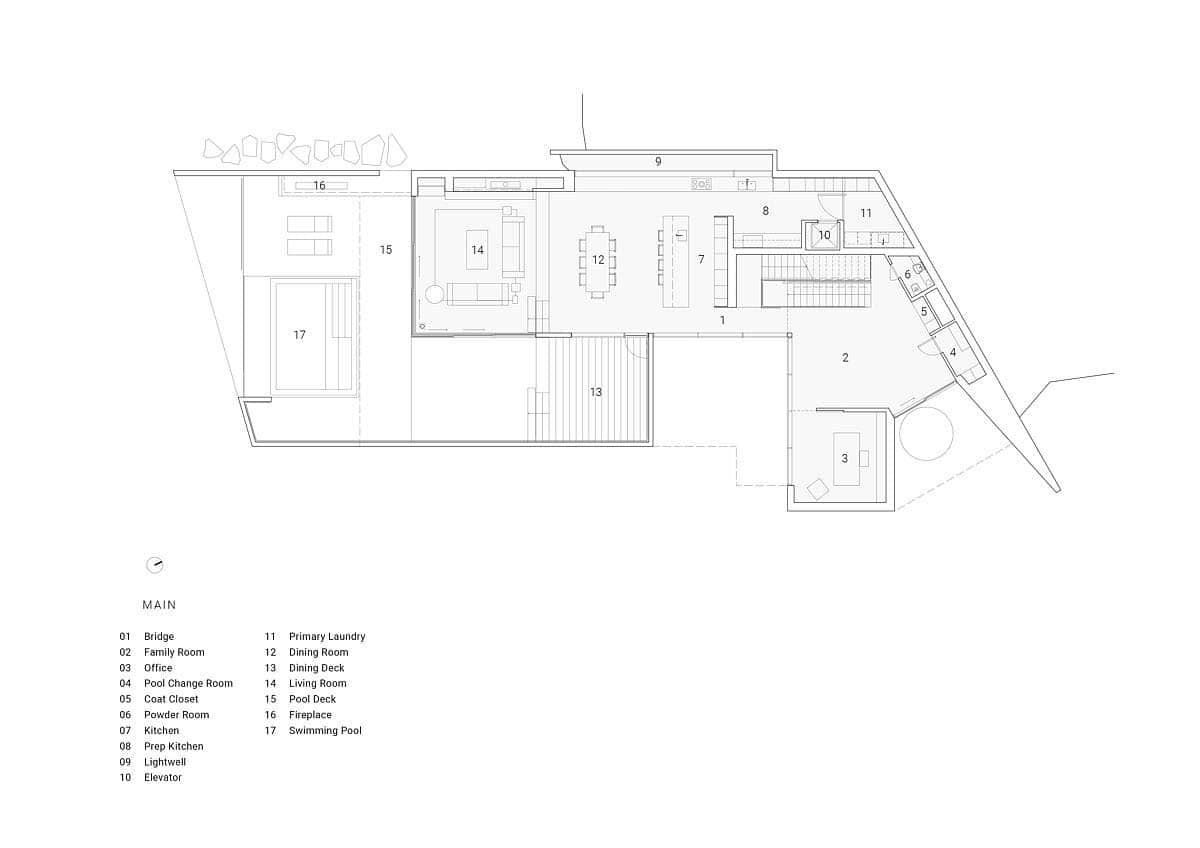 modern house main floor plan