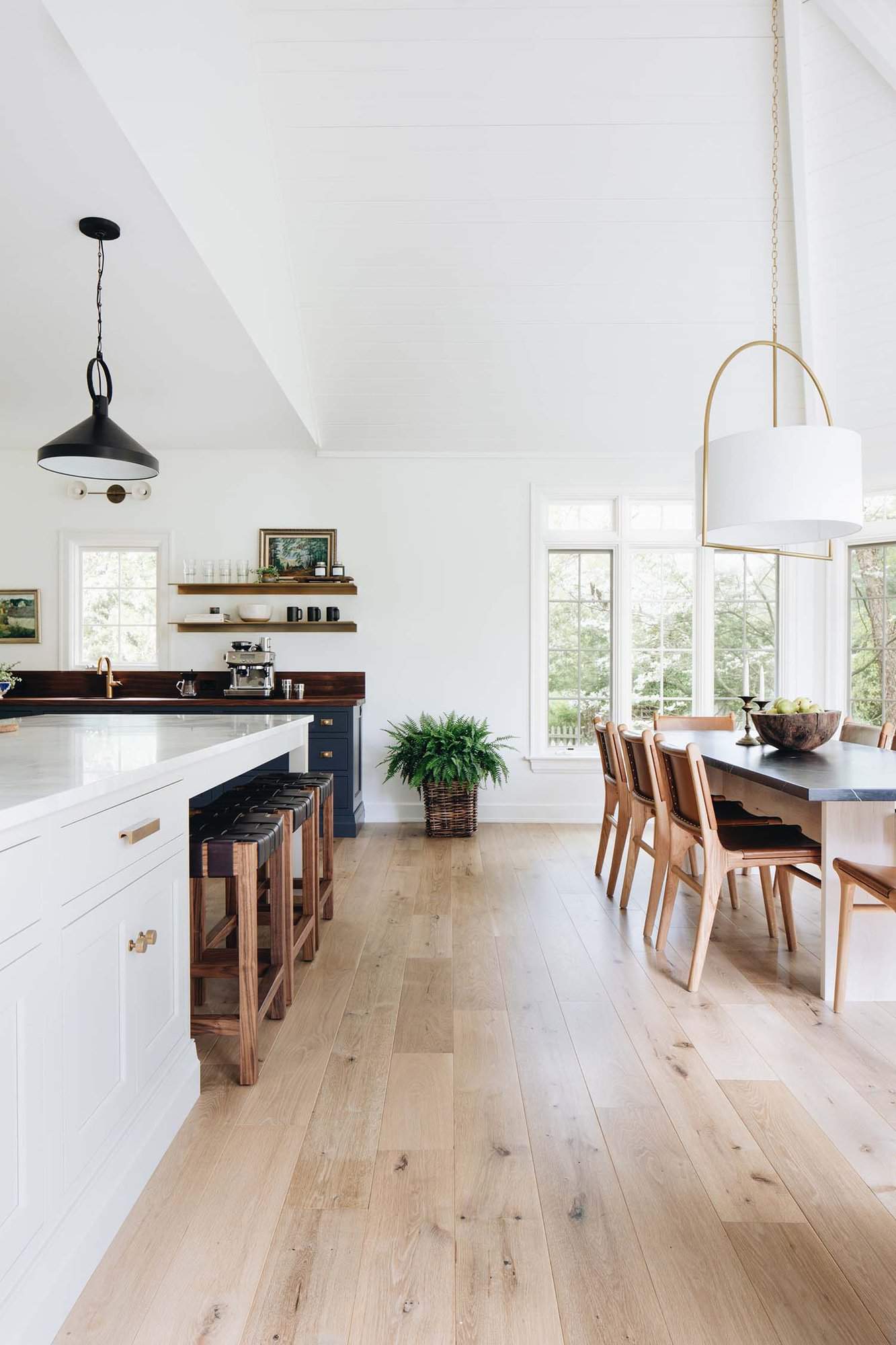 modern Scandinavian kitchen and dining room
