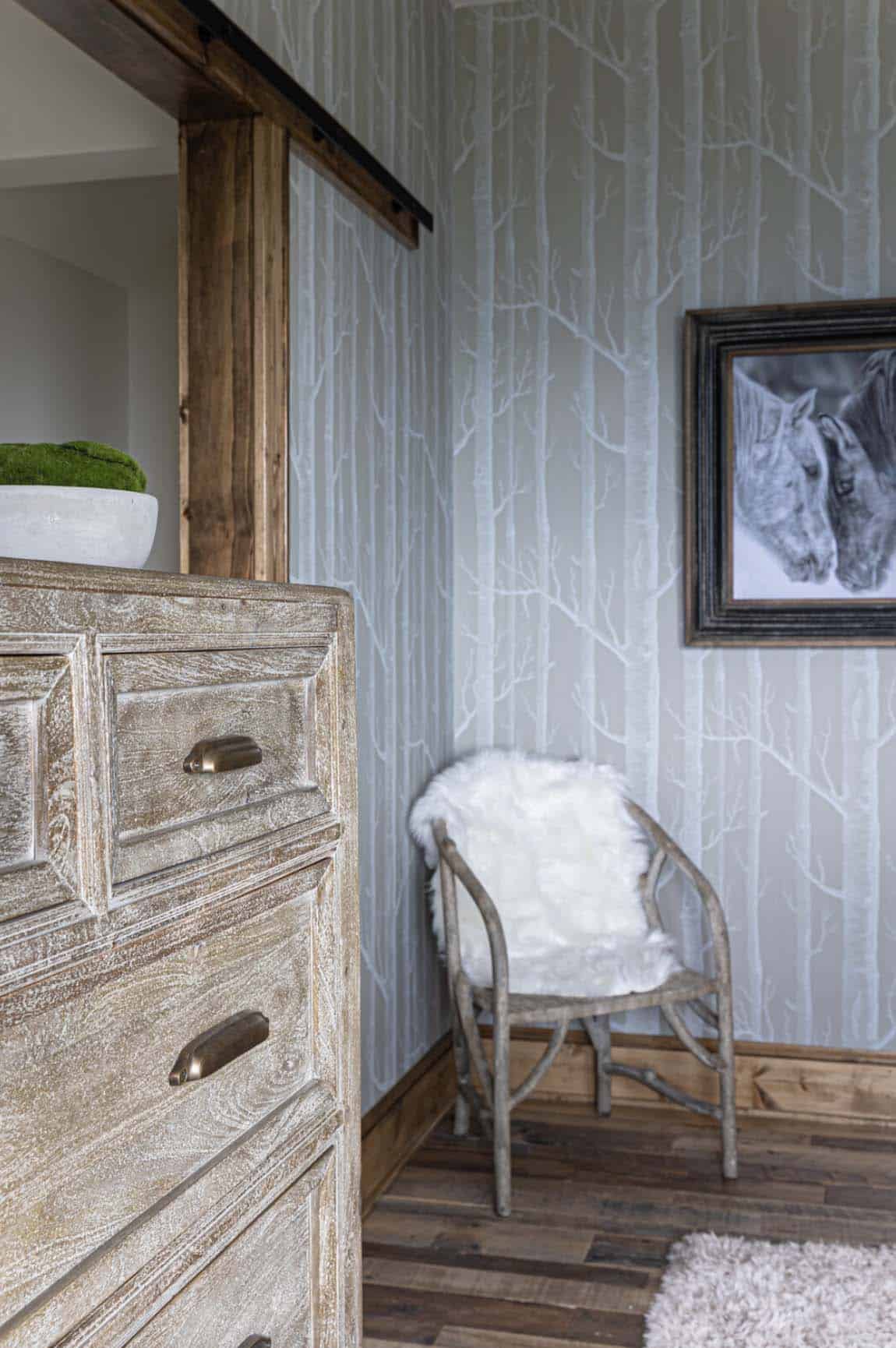 modern rustic guest bedroom dresser