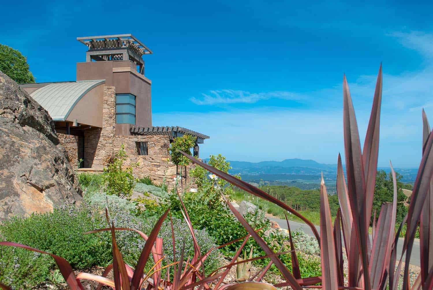 mountain vineyard house exterior