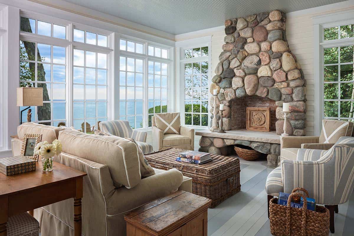 Beautiful shingle style cottage on the shores of Little Traverse Bay, Michigan