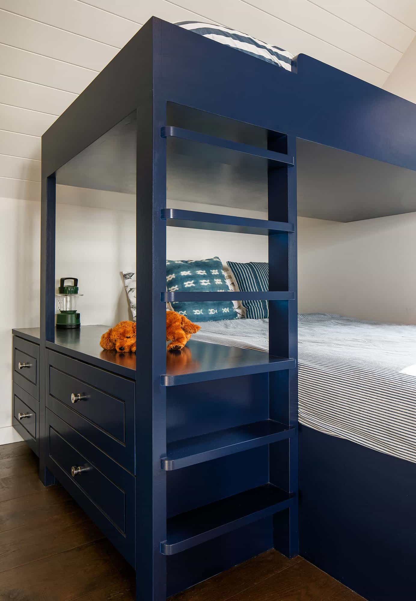 contemporary farmhouse bunk bedroom
