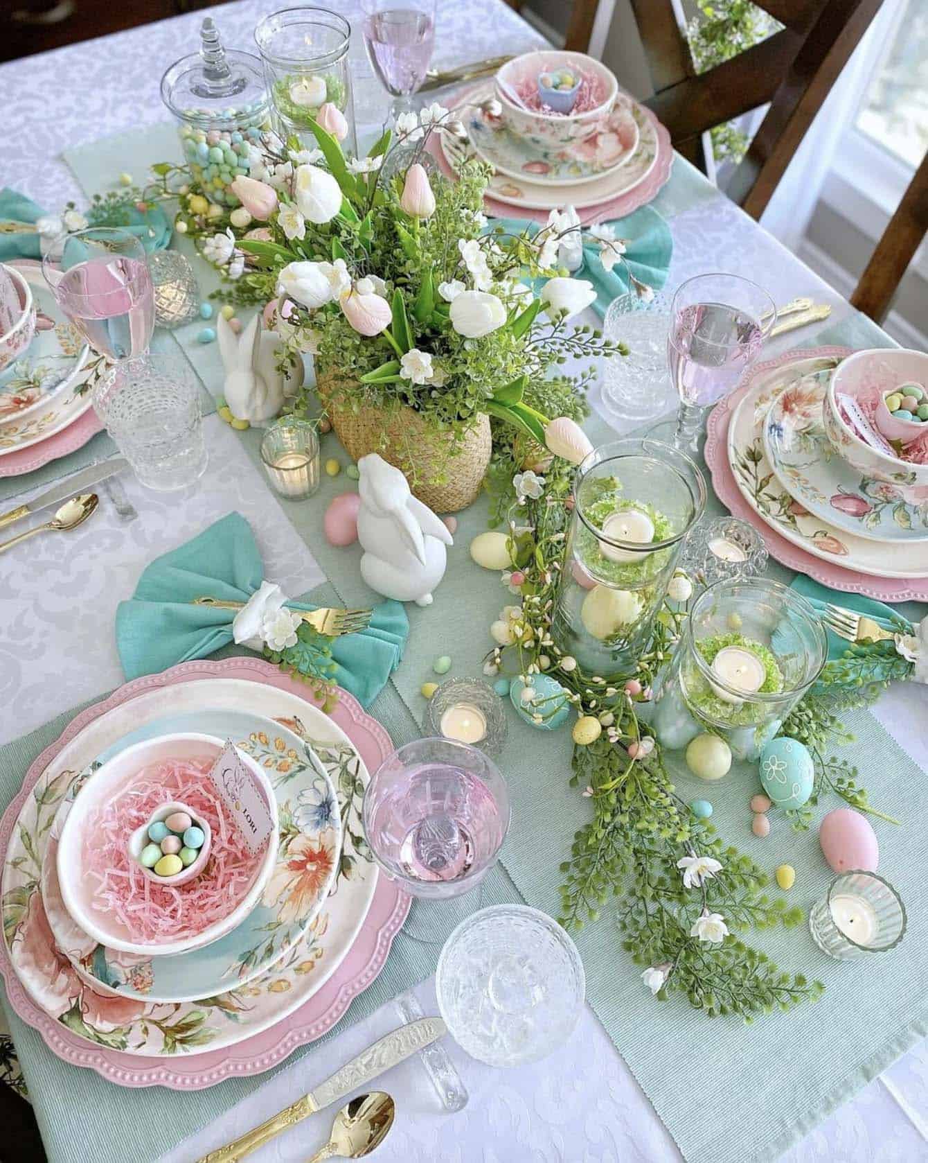 easter dining table decor