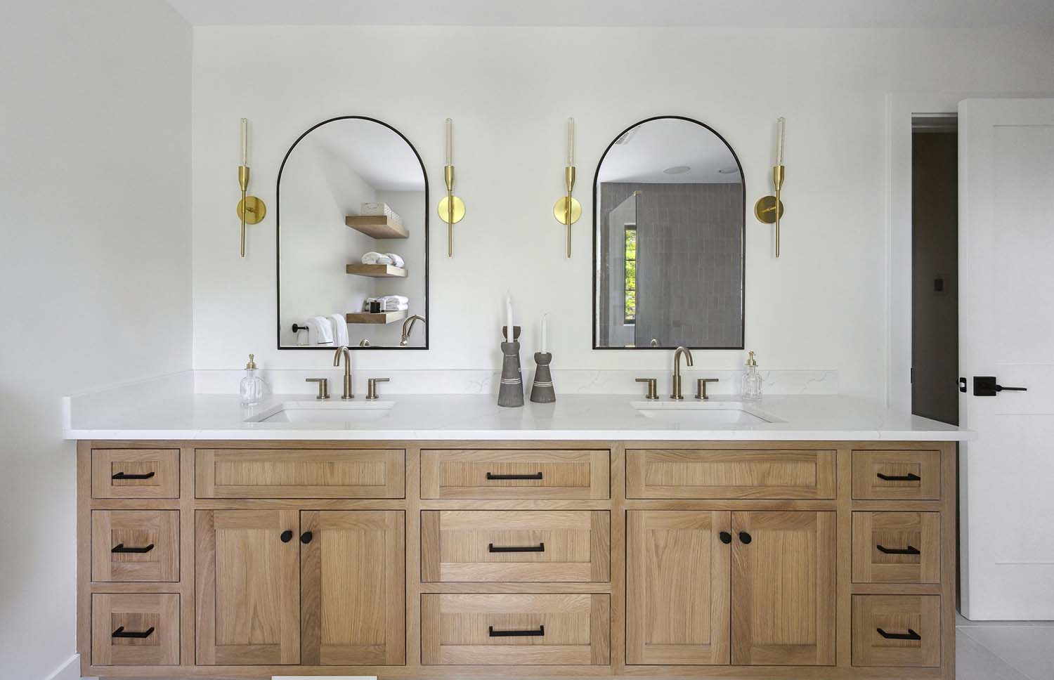 modern bathroom vanity with dual sinks
