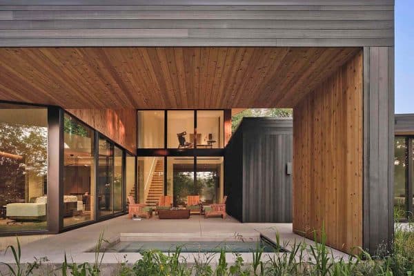 featured posts image for Tour this sculptural lakeshore retreat with fascinating details in Saugatuck