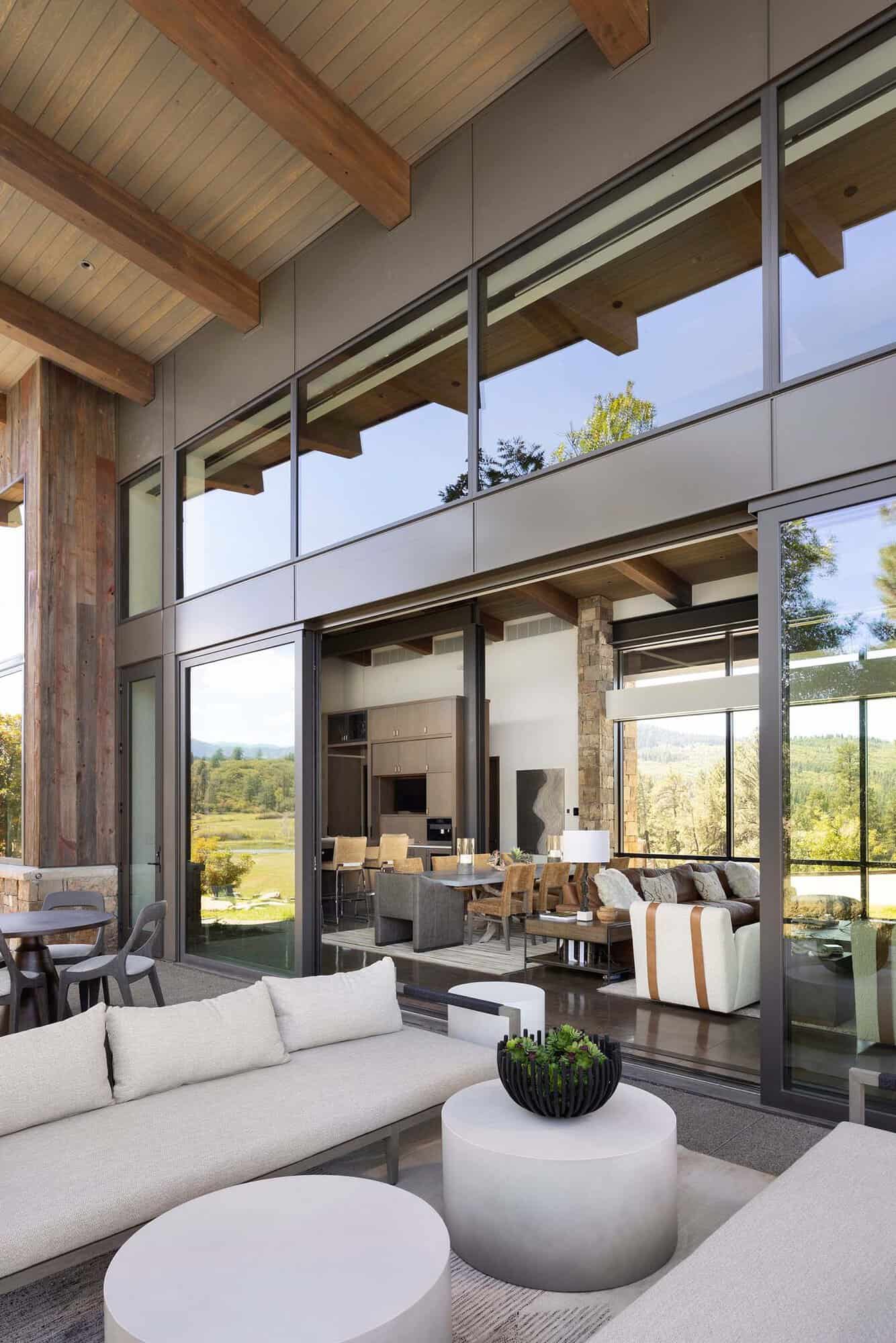 modern rustic covered porch 