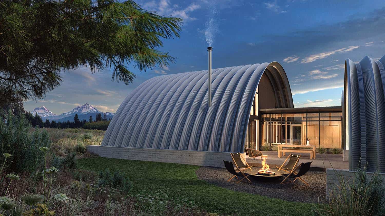 Innovative Quonset-style steel hut homes designed for modern living