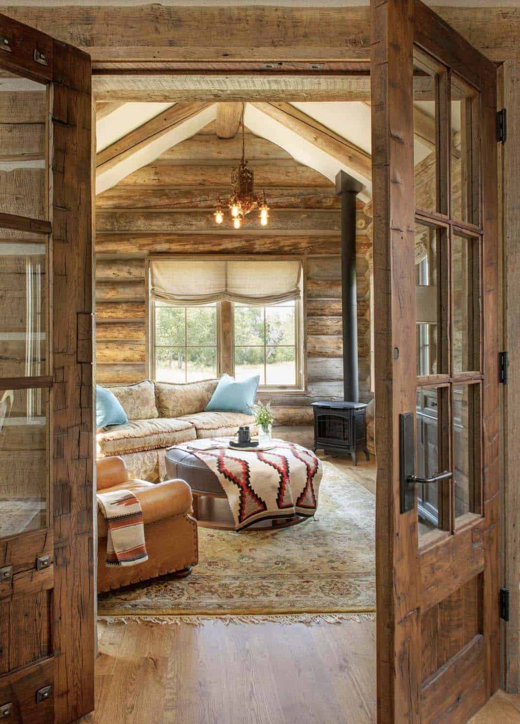 rustic family room