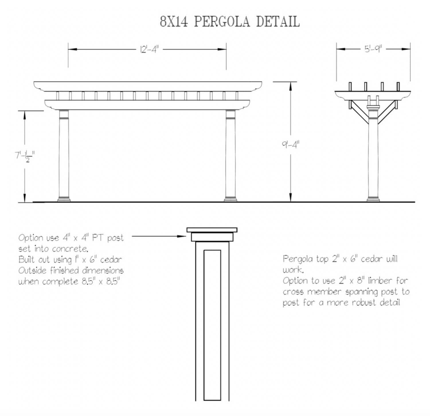 custom pergola plan for grilling station