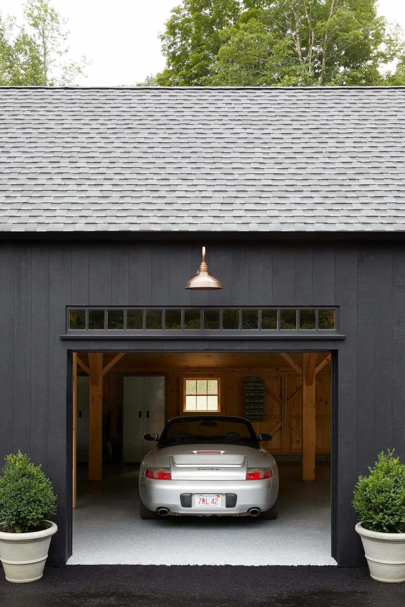 black barn garage exterior
