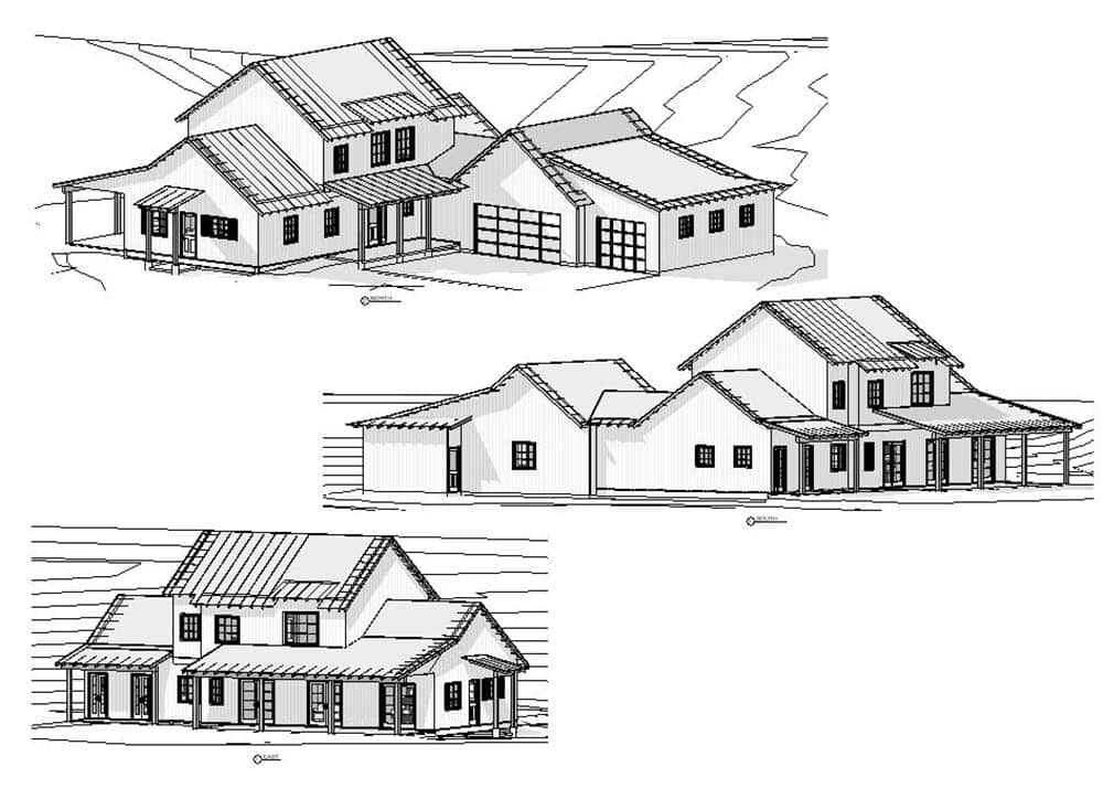 modern farmhouse sketch
