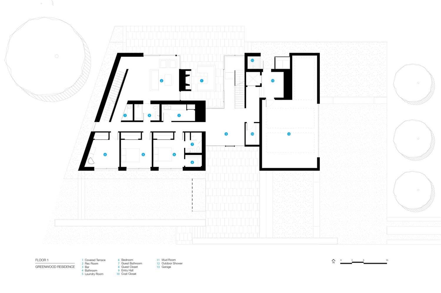 modern lake house floor plan
