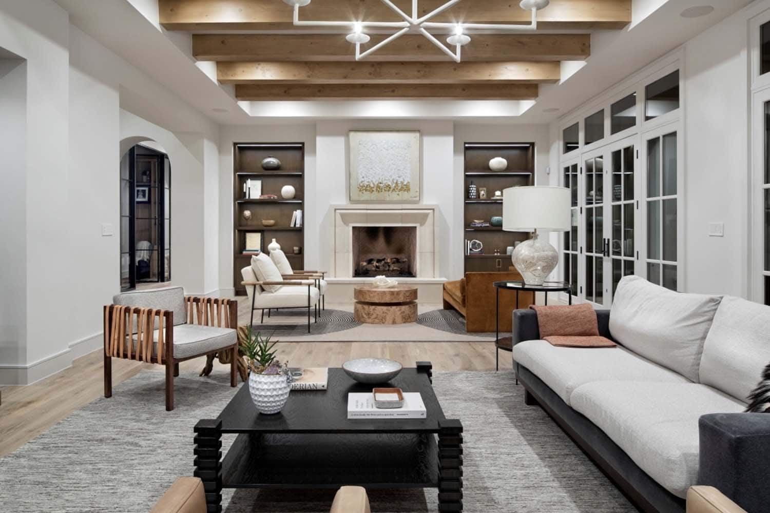 transitional style living room