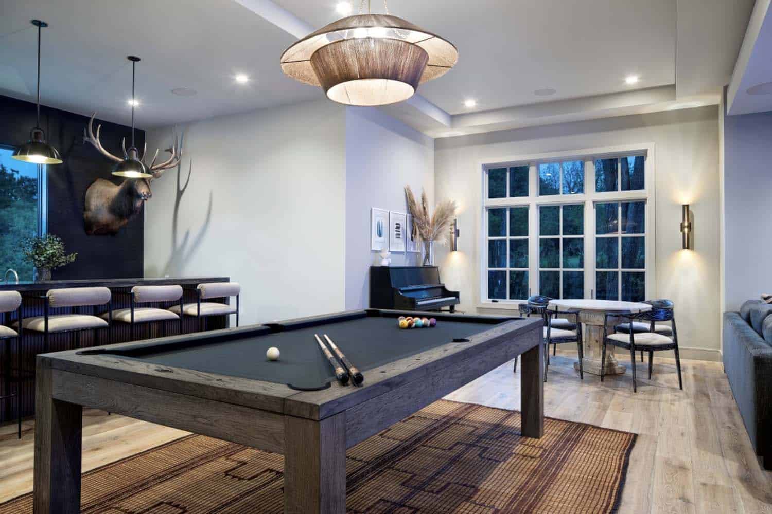 transitional style pool table