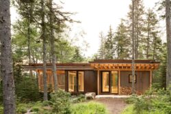 cabin-exterior-surrounded-by-woods
